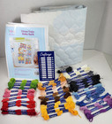 Herrschners Circus Train Baby Quilt Kit Stamped Cross Stitch Started Read 050470