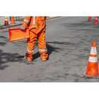 Orange Vinyl Warning Flag  24 X 24  With 36  Dowel