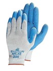 Showa Atlas Fit 300 Latex Palm-dipped Blue Rubber Work Gloves  144-pairs   Case