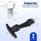 Rubber Hood Latchs  4 9  T-handle Hasp  2 Pcs