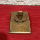 Vintage Hammered Copper Chamberstick Candle Holder Hand Crafted