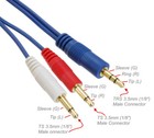 3 5mm Stereo Male To 2x 3 5mm Mono Male Breakout Audio Cable