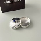 Georg Jensen 79d Lapis Lazuli Flower Sterling Silver Pill Case Vintage Rare
