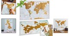Scratch The World Travel Map A2 - Detailed World   Uk Scratch Off Poster Gift