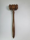 Vintage Wooden Judge s Gavel Mallet 1990 s 10 Inch Walnut