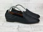 Women   s Vionic Amora Faux Fur Pebbled Leather Loafers Shoes Black Size 8 5