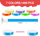 1400 Paquetes De Pulseras De Papel Para Eventos  7 Colores Ne  n A Prueba De Agua