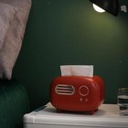 Vintage Radio Tissue Box Cover Removable Paper Dispenser Napkin Holder For