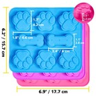 3pack Dog Paw   Bone Shaped 2 In 1 Silicone Molds  Non-stick Ice Cube Trays Diy