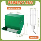 2 Pack Rabbit Feeder And 12 Oz Water Bottle For Cages Pet Food Water Dispense   