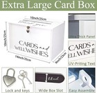 Wedding Card Box 14x9x10 Inches White Lockable Envelope Organizer