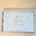 Wal-mart Wm02-141a White Traditional Wedding Guest Book Heart Pearl Decoration