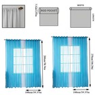 1 Piece Sheer Voile Window Curtains Drapes Set With Rod Pocket 10colors Solid   