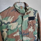 Vintage Us Military Cold Weather Field Jacket Woodland Camo Size Small Short