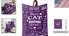 Soft Cat Mom Blanket 60 x50  - Thoughtful Gift For Cat Lovers Of All Ages