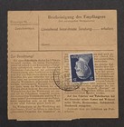 Wwii Nazi German 1944 Parcel Package Card Dringend Urgent Leipzig 3 Hitler Stamp