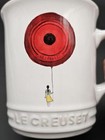 Le Creuset Paris Mug  Banksy-esque Red Balloon   Eiffel Tower Design - Very Good