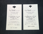 Set Of 2 Cards Vintage Lamode Buttons Set 602 Eyes nose Teddy Bear Made In Japan