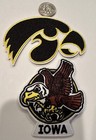 2-iowa Hawkeyes Vintage Style Embroidered Iron On Patches  3 x 2 5      4   x 2 5   