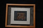Ancient Pre-columbian Nasca Embroidery Fragment 75 Bce Animal Motifs Framed
