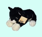 Russ Berrie Buttons Black   White Cat Plush 12 Stuffed Animal Toy