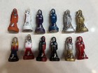 Set Of -12 -figures Santa Muerte - Holy Death - Resin- Different Colors 2-3 4 In
