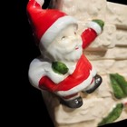 Vtg Christmas Relpo Santa Claus Planter  4 5  Climbing Chimney Made In Taiwan 