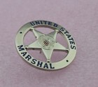 Us Marshal Lapel Hat Pin-silvery