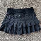 Ivivva By Lululemon Pace Setter Skirt skort Black Girls Size 14