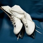 Vtg Lake Placid Flyer Model 691 White Figure Ice Skates Women s Sz 10