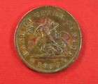 1857 Upper Canada Canadian Large Cent One Penny Bank Token  dragon Slayer 