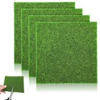 Xindojuz 4 Packs Fake Grass Decor  Artificial Grass For Crafts  Fairy Garden 