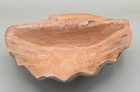 Vintage Hand Carved Wood Clam Shell Bowl Decorative Giant Scallop Trays
