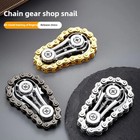 Metal Gyro Fidget Spinner Sprockets Flywheel Edc Stress Relief Desk Toy Spinner