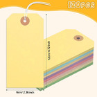 120pcs Blank Shipping Tag  4 3 4 X 2 3 8 Inches Manila Label Tags With String Re