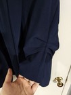 Nine West Women s Blue Xl Long Blazer Notch Lapel Single-breasted 3 4 Sleeve