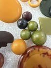 Lot 20 Vintage Bakelite Buttons Pieces Parts  Colorful Tested Butterscotch
