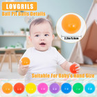 Crushproof Plastic Ball Pits Balls For Toddlers And Kids Playtime - Safe Indoor 