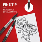 Sharpie Permanent Markers  Fine Point  Black  2 Count