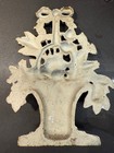 Vintage Hubley Cast Iron Door Stop Flowers  