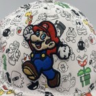 Vtg Guc Super Mario Cap White Embroidered Baseball Hat Nintendo All Over Print
