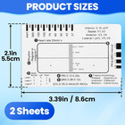 2pcs Ecg 7 Step Ruler  Transparent Ekg Calipers Ruler  Electrocardiogram Card Po