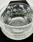 Lead Crystal Bowl Floral Etched Glass Bowl Krosno Poland Candy Dish Jewelry Dish