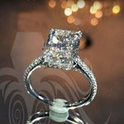 Moissanite Solitaire Engagement Ring Solid 14k White Gold Radiant Cut 2 50 Carat