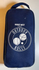 Small Compact Harvey West Outdoor Bocce Ball Set Chrome Chromed Metal Balls Case