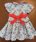 American Girl 18    Doll Cherry Floral Dress Red Shoes Cable Knit Socks Outfit