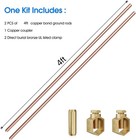 8ft Ground Rod Kit  Bonded Electrical Copper Grounding Rod
