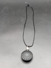 Vintage Taxco Sterling Silver Black Glass Perfume Pendant Snuff Bottle Ts-169