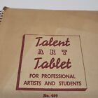 Talent Art Tablet Vintage 1950s No  489 Sketchbook Art Pad Spiral - 11 Sheets
