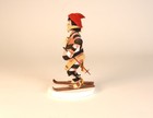 Navajo Carved Hopi Kachina   Katsina Koshare Clown Skiing By O  Wood